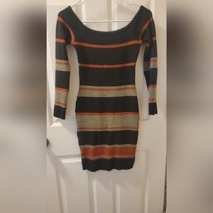 Long sleeve striped dress